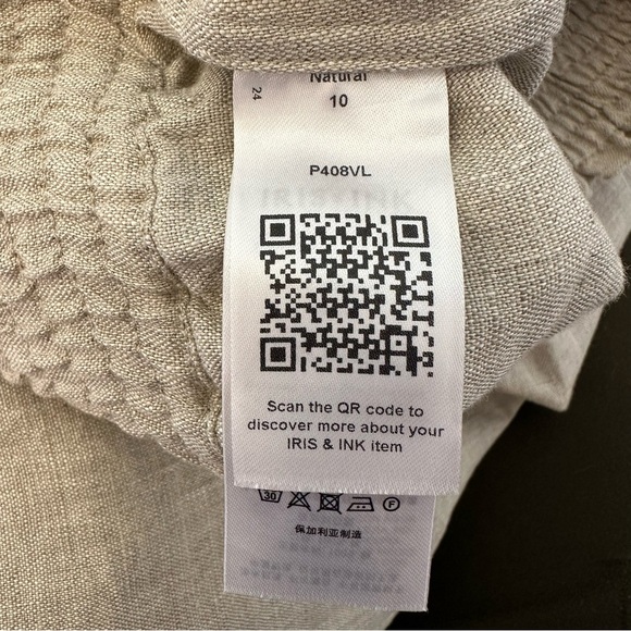 Iris & Ink Keira Linen Wide-Leg Pants Size 10 NWT - Picture 7 of 8